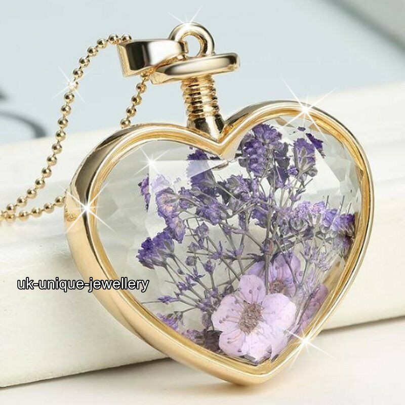Jewelry Gift Ideas For Girlfriend
 Purple Flowers Necklace Gold Valentines Day Xmas Gift For