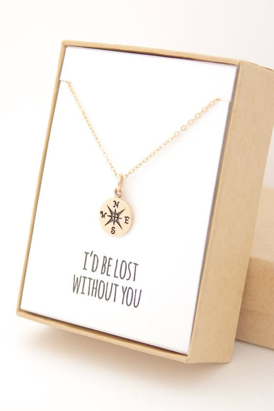 Jewelry Gift Ideas For Girlfriend
 Gold pass Necklace Christmas Gifts for Her Mother