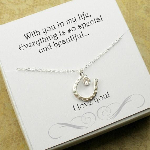 Jewelry Gift Ideas For Girlfriend
 Gifts for Her Horse Lover Horseshoe Necklace Unique