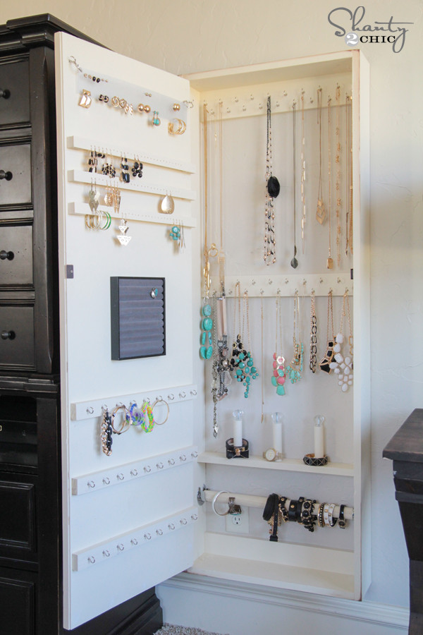 Jewelry Organization DIY
 DIY Jewelry Organizer Shanty 2 Chic