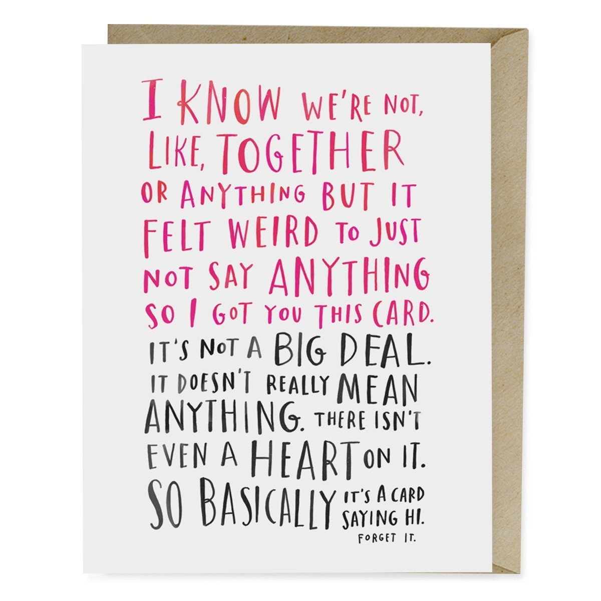 Just Started Dating Valentines Gift Ideas
 Awkward Dating Card