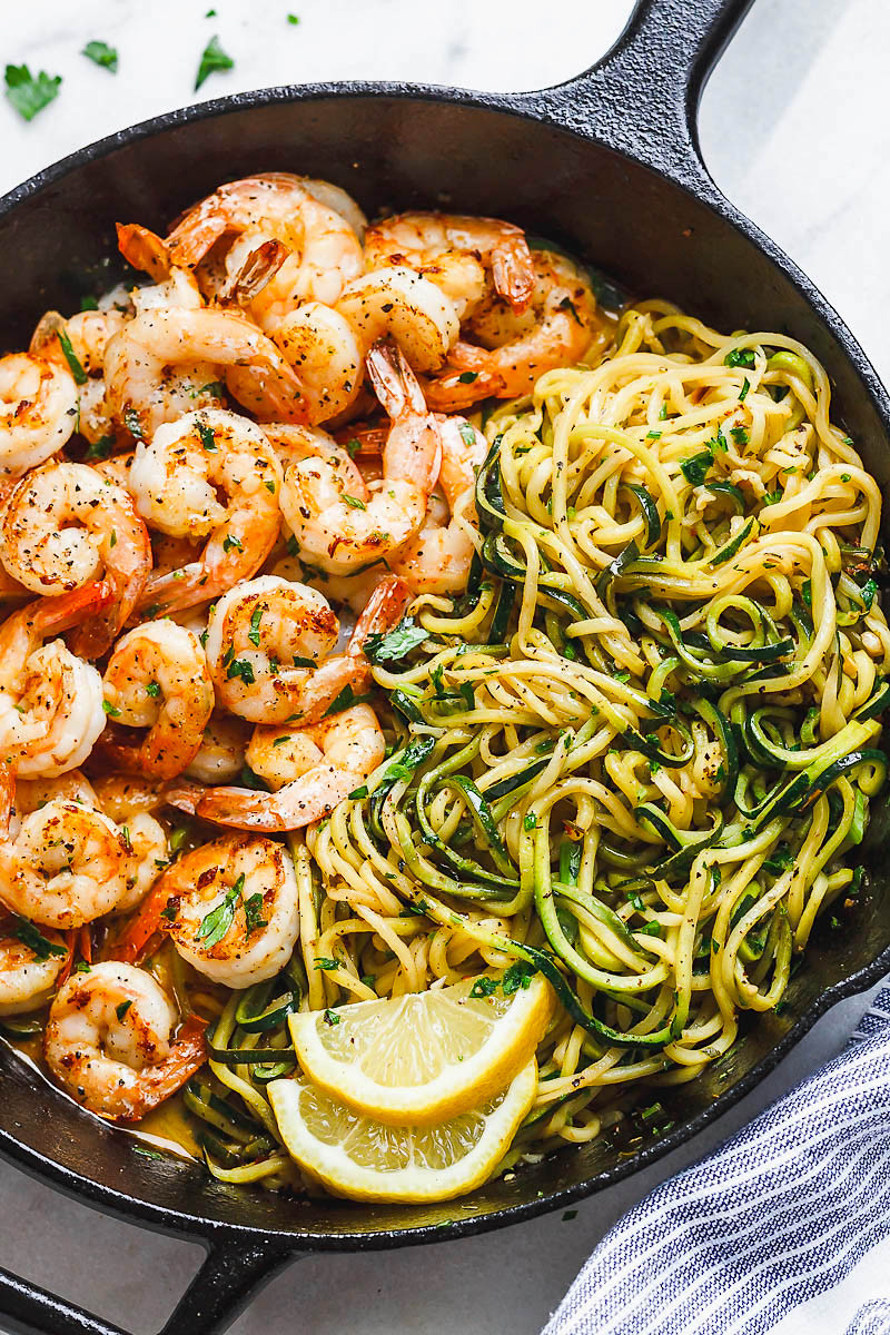 Keto Zucchini Recipes
 10 Minute Shrimp Zucchini Noodles Recipe – Best Shrimp