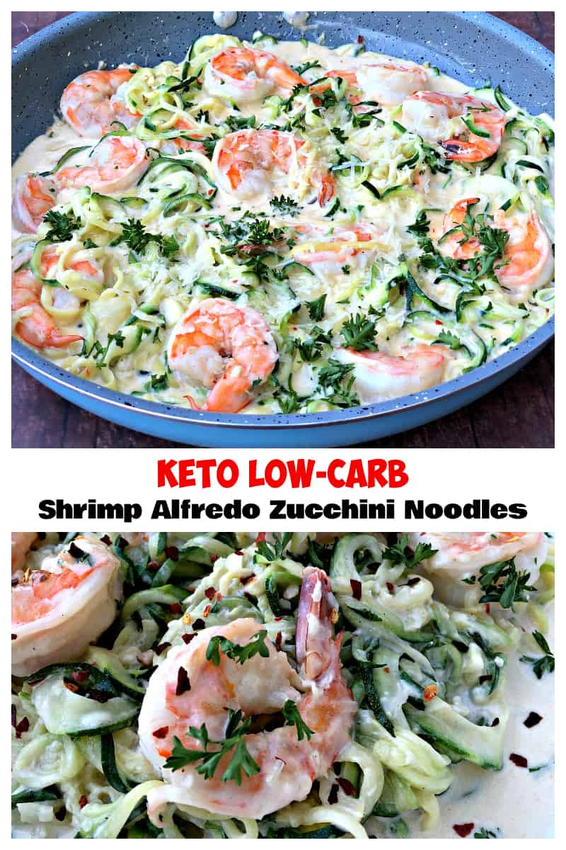 Keto Zucchini Recipes
 Keto Low Carb Creamy Garlic Shrimp Alfredo Zucchini