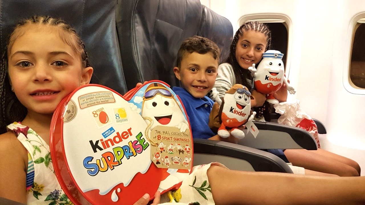 Kids And Fun
 Chocolate Kinder Surprise Eggs A Plane Family Fun