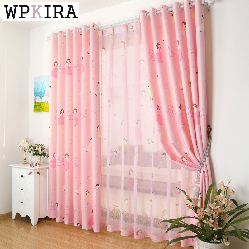 Kids Bedroom Curtains
 Kids Curtains Pink Princess Girls Cartoon Curtain Children