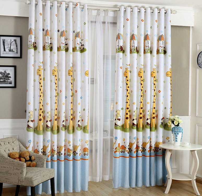 Kids Bedroom Curtains
 Animal print blackout baby infant room curtains children