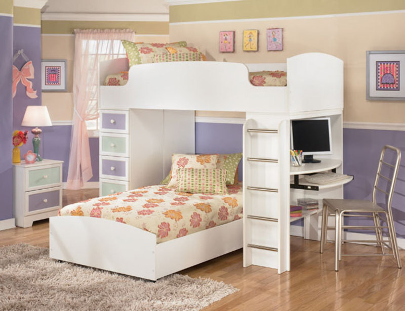 Kids Bedroom Furniture Sets
 The Furniture White Kids Bedroom Set With Loft Bed In