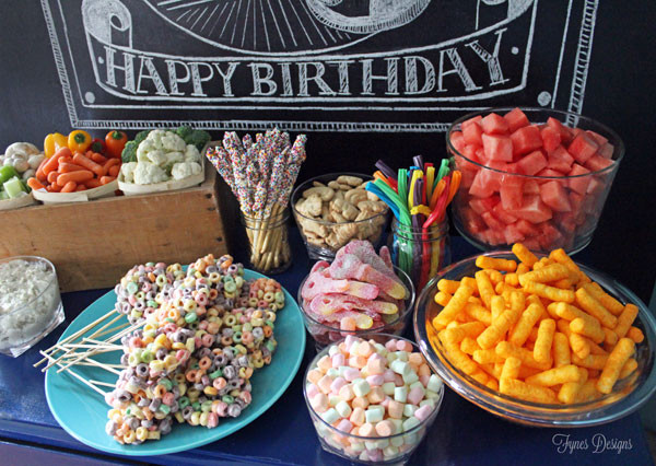 Kids Birthday Party Snacks
 My Baby is 3 A Chalkboard Birthday Party Idea FYNES