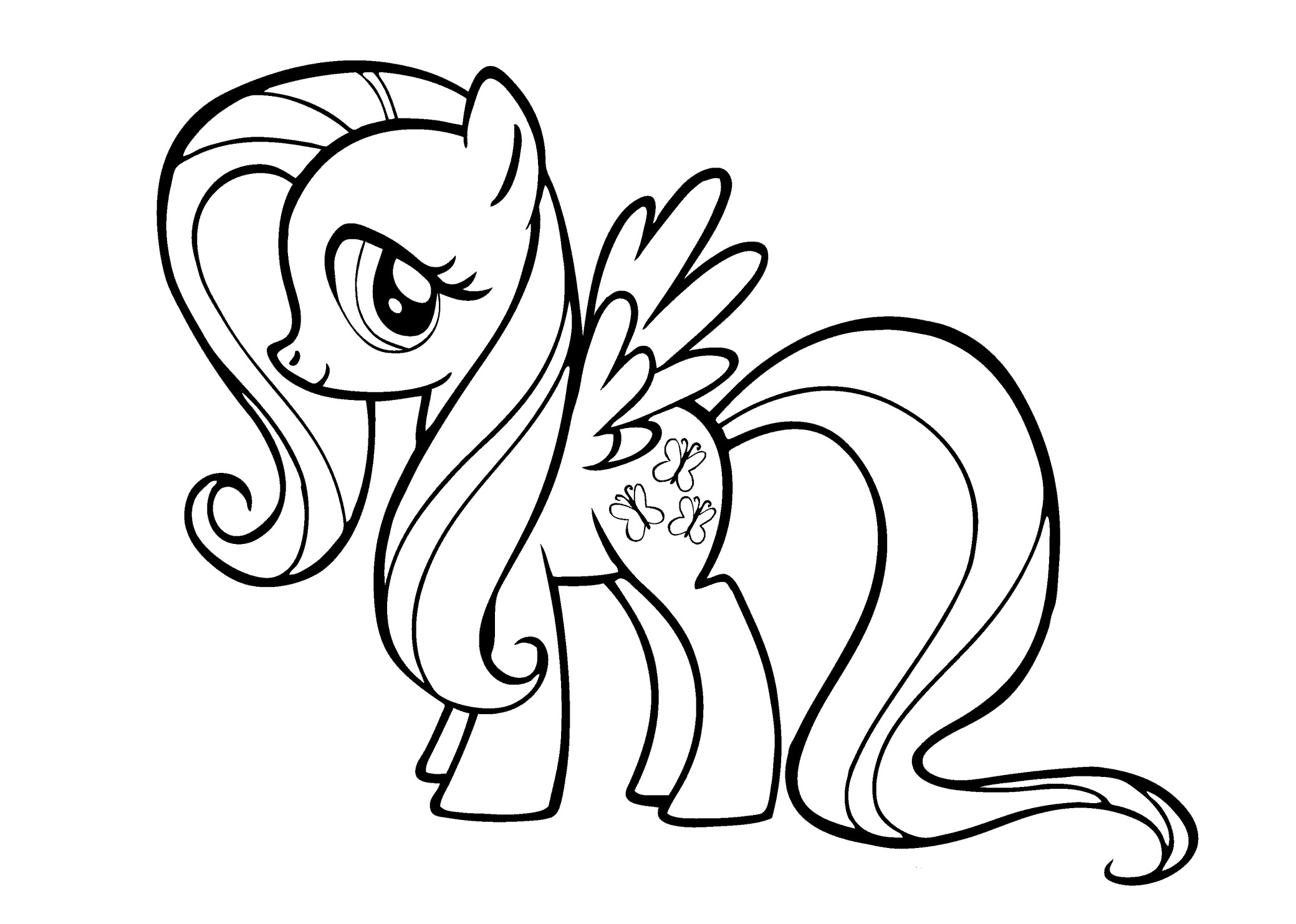 Kids Coloring Pages My Little Pony
 My Little Pony Fluttershy coloring pages for kids