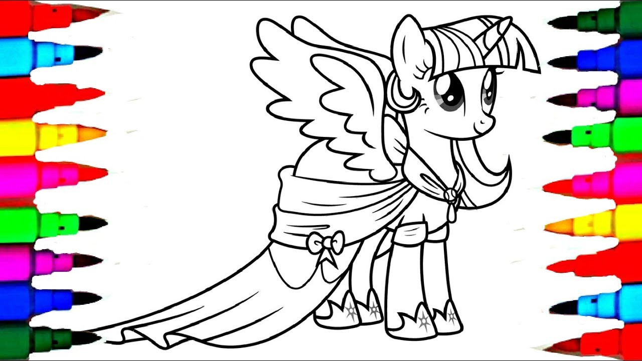 Kids Coloring Pages My Little Pony
 My Little Pony Princess Twilight Sparkle Coloring Pages l