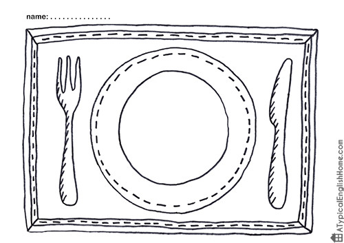 Kids Coloring Placemats
 A Typical English Home Printable Placemats For Kids To Color