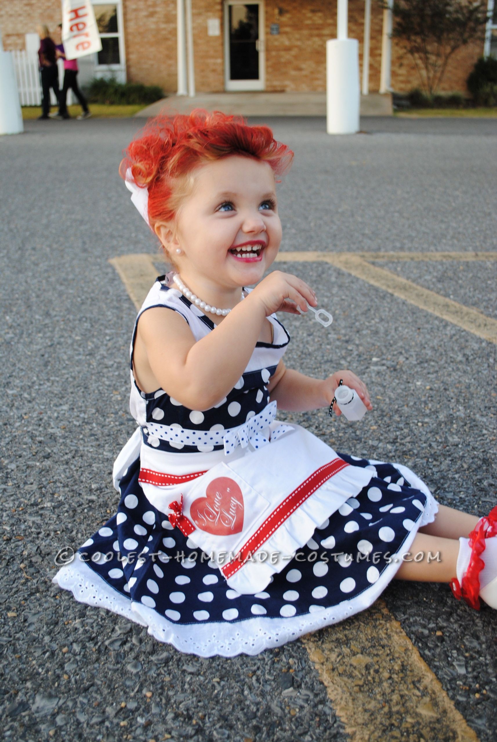 Kids Costumes DIY
 Adorable “I Love Lucy” Homemade Costume for a Toddler