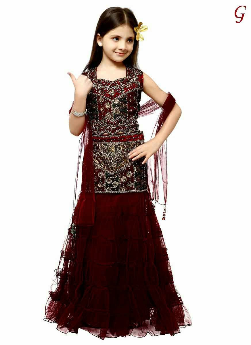 Kids Design Dress
 Design 2 Fashion Pink Ghagra Dresses