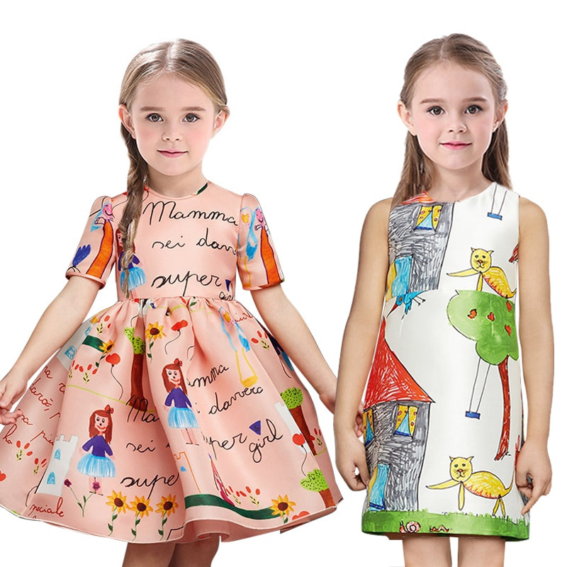 Kids Design Dress
 Promotion girls dress new 2016 kids clothes girl vestidos