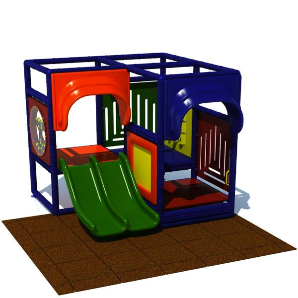 Kids Indoor Play Structure
 Toddler 2 Indoor Play Structure with Rubber Tiles AAA