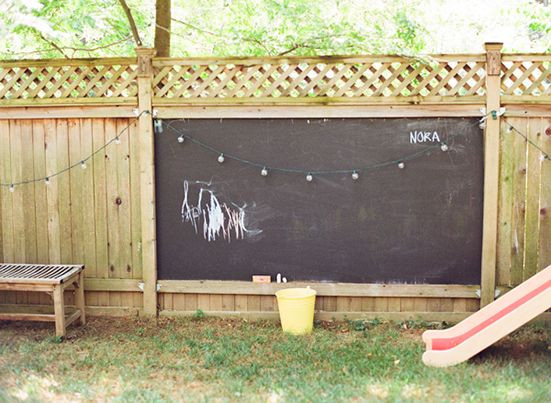 Kids Outdoor Fence
 Fence Chalkboard Brilliant The Curry Family by Yan