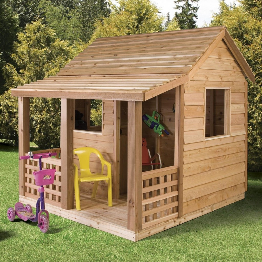 Kids Outdoor Playhouse
 Adorable Outdoor Wood Cottage Playhouses for Kids