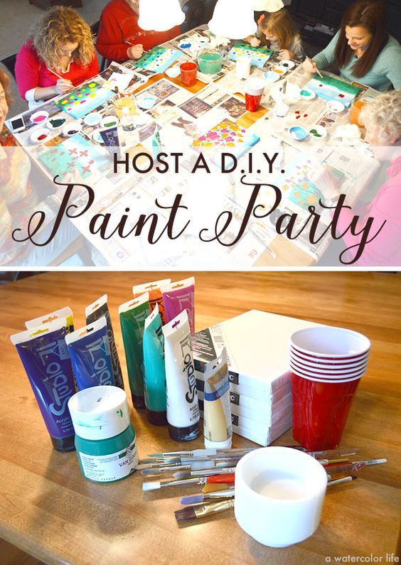 Kids Painting Birthday Party
 How to host a DIY painting party for your birthday
