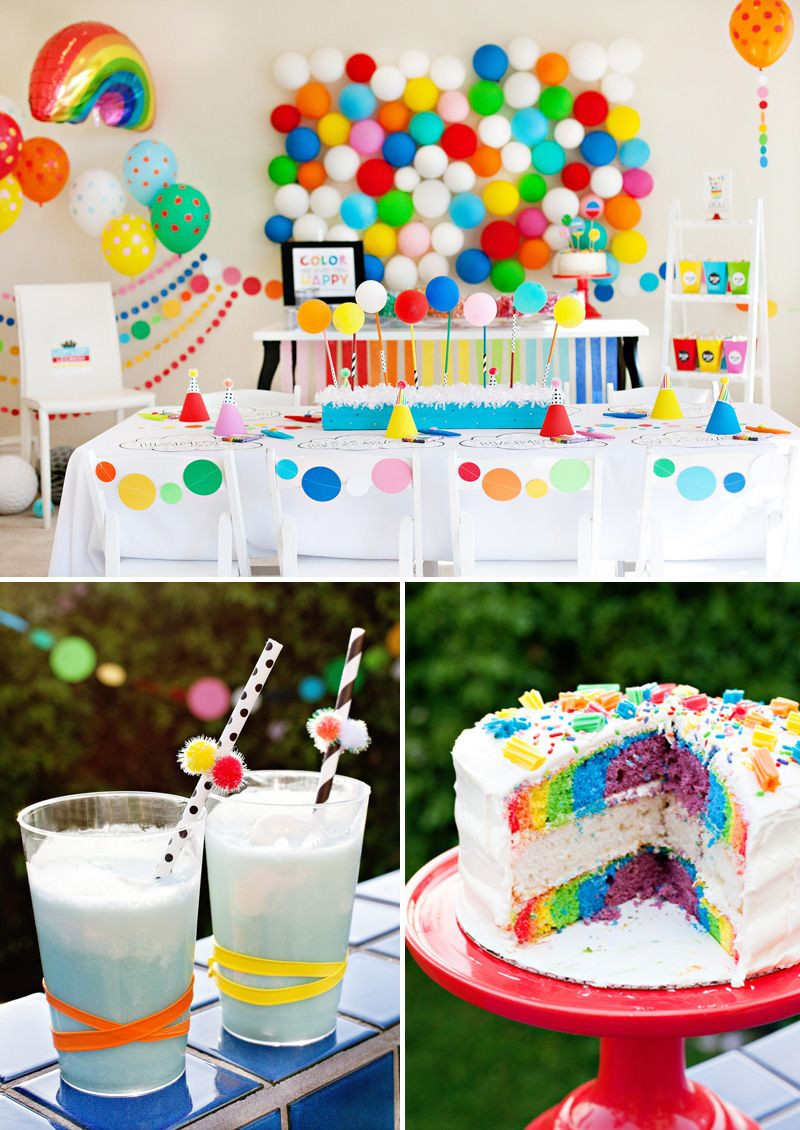 Kids Painting Birthday Party
 A Modern Rainbow Art Party Kids Birthday