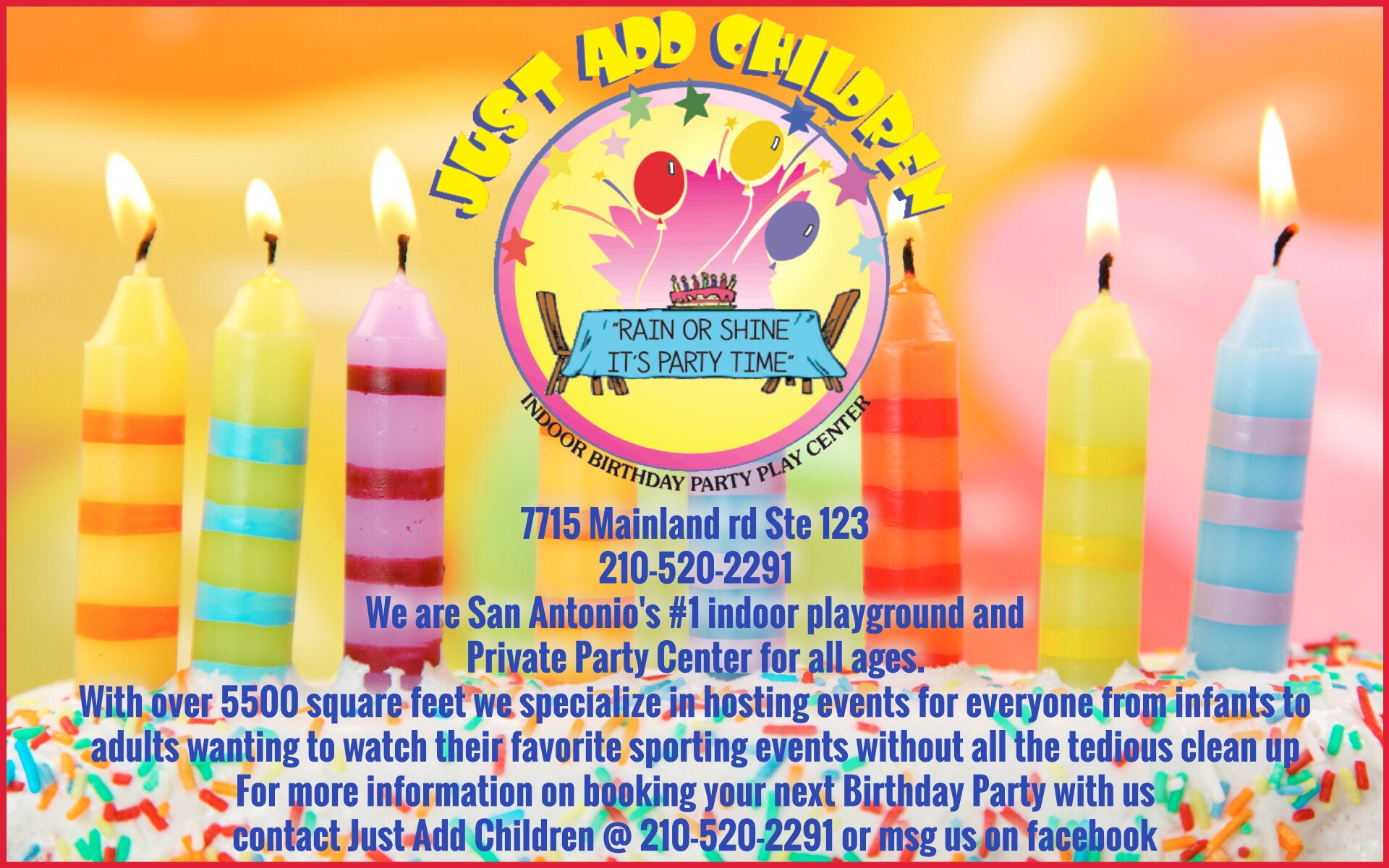 Kids Party Places San Antonio
 Just Add Children Indoor Playground & Party Center