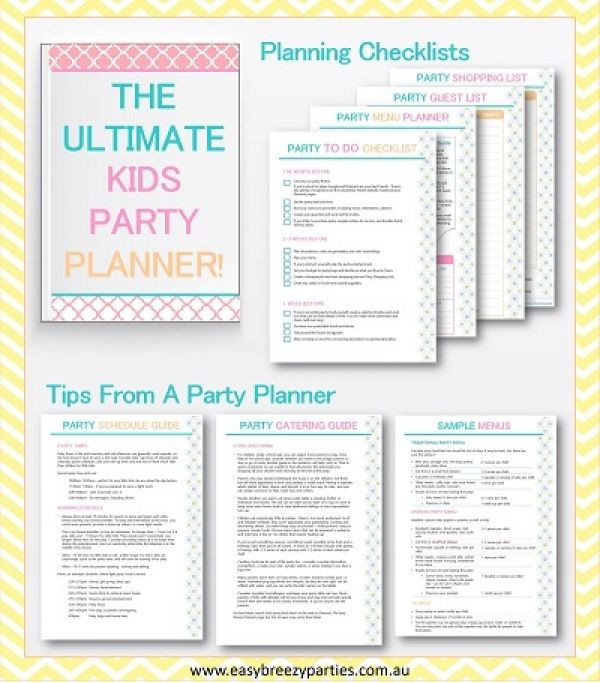 Kids Party Planning
 The Ultimate Kids Party Planner A Freebie