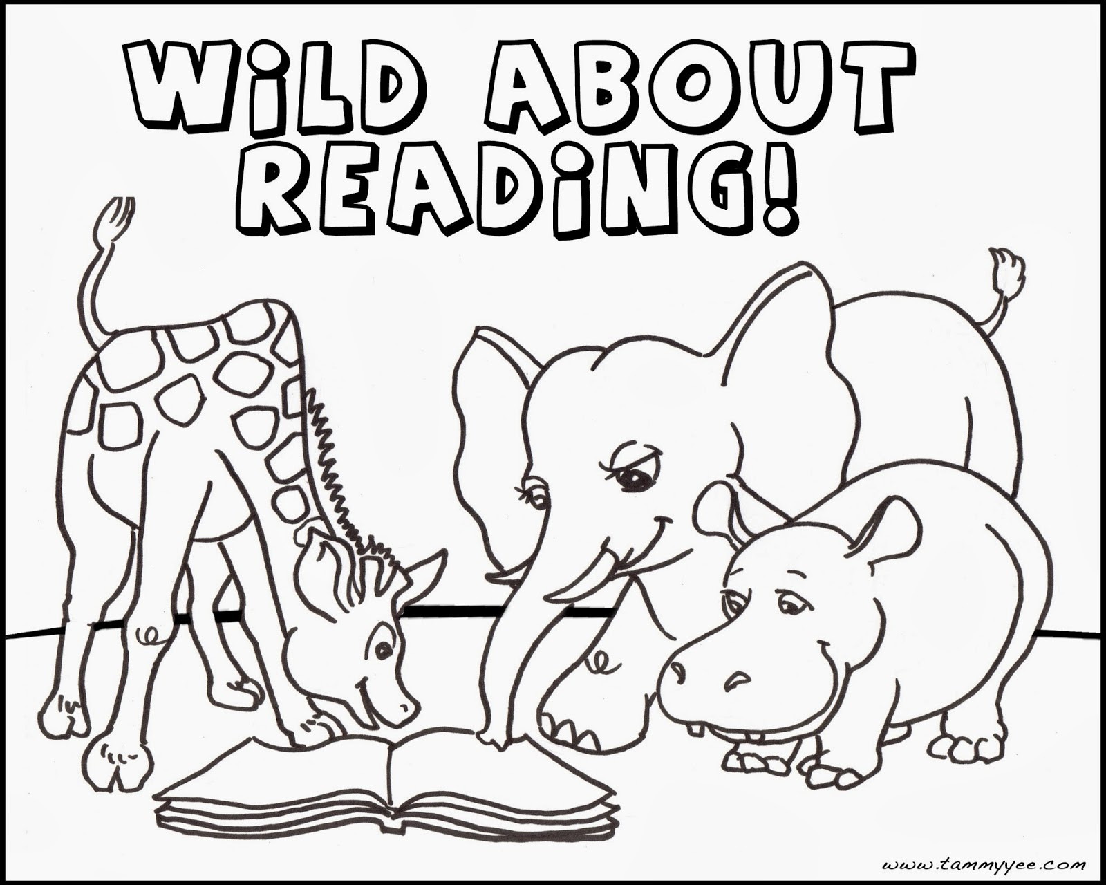Kids Reading Coloring Pages
 Origami n Stuff 4 Kids Wild About Reading
