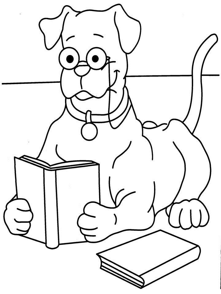 Kids Reading Coloring Pages
 Children Reading Books Coloring Pages