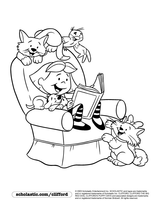 Kids Reading Coloring Pages
 Puppy Pals Reading Coloring Page Kids Crafts