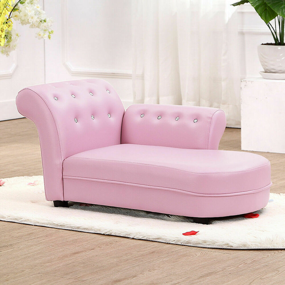 Kids Room Sofa
 Pink Kids Sofa Chaise Lounge Armrest Chair Relax Couch