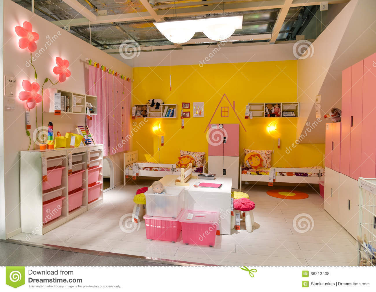 Kids Room Store
 Children Room Furniture In Ikea Editorial Stock