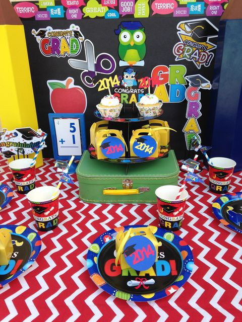 Kindergarten Birthday Party Ideas
 Colorful Kindergarten Graduation See more party ideas at
