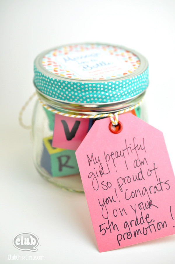 Kindergarten Graduation Gift Ideas For Daughter
 Message in a Bottle Homemade Graduation Gift Idea