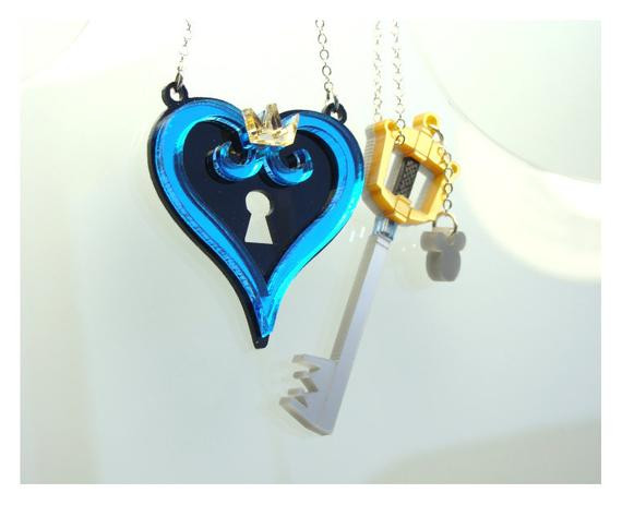 Kingdom Hearts Necklace
 Kingdom Hearts Inspired Necklace Set for Best by