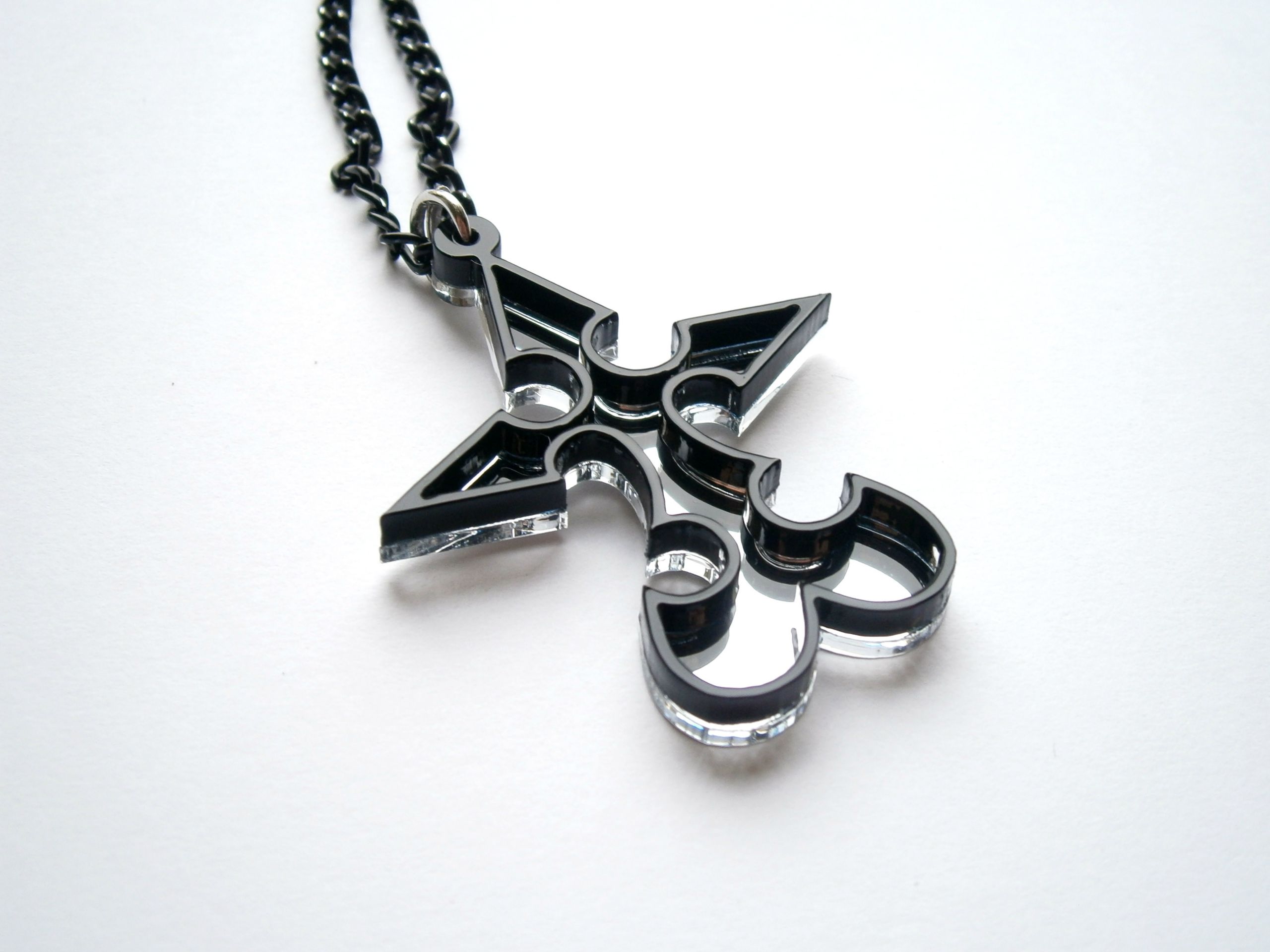 Kingdom Hearts Necklace
 Kingdom Hearts Nobody Emblem Pendant Necklace Laser Cut