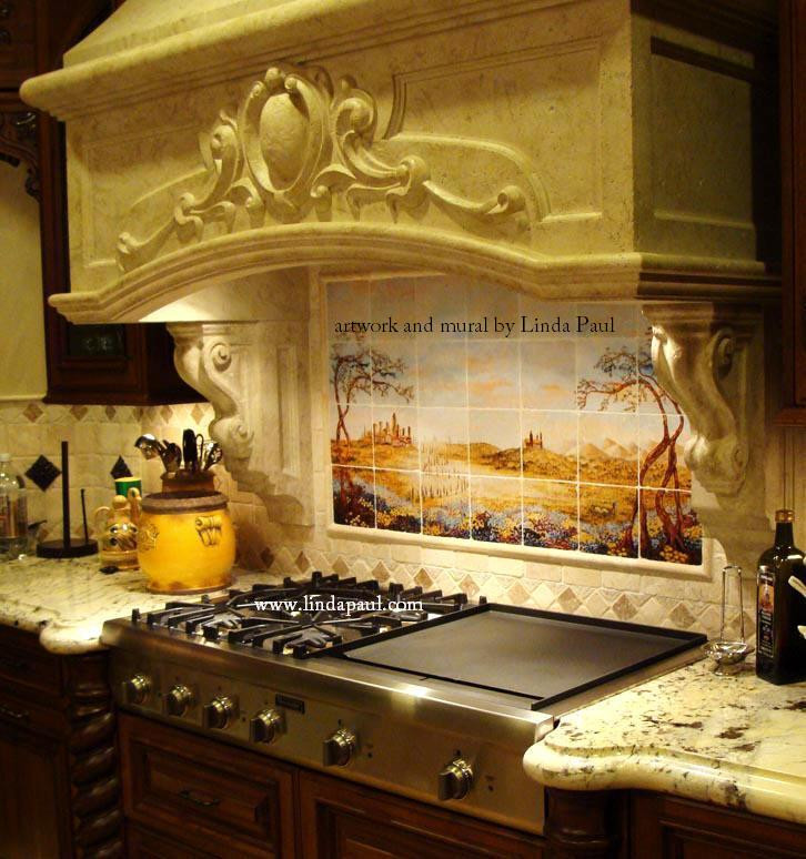 Kitchen Backsplash Murals
 Kitchen Backsplash Tile Murals by Linda Paul Studio by