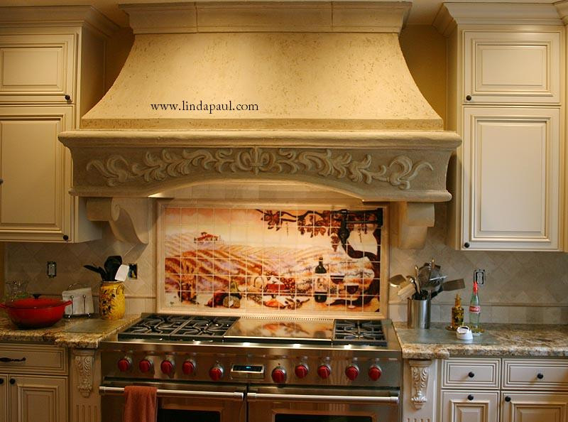 Kitchen Backsplash Murals
 The Vineyard Tile Murals Tuscan Wine Tiles Kitchen