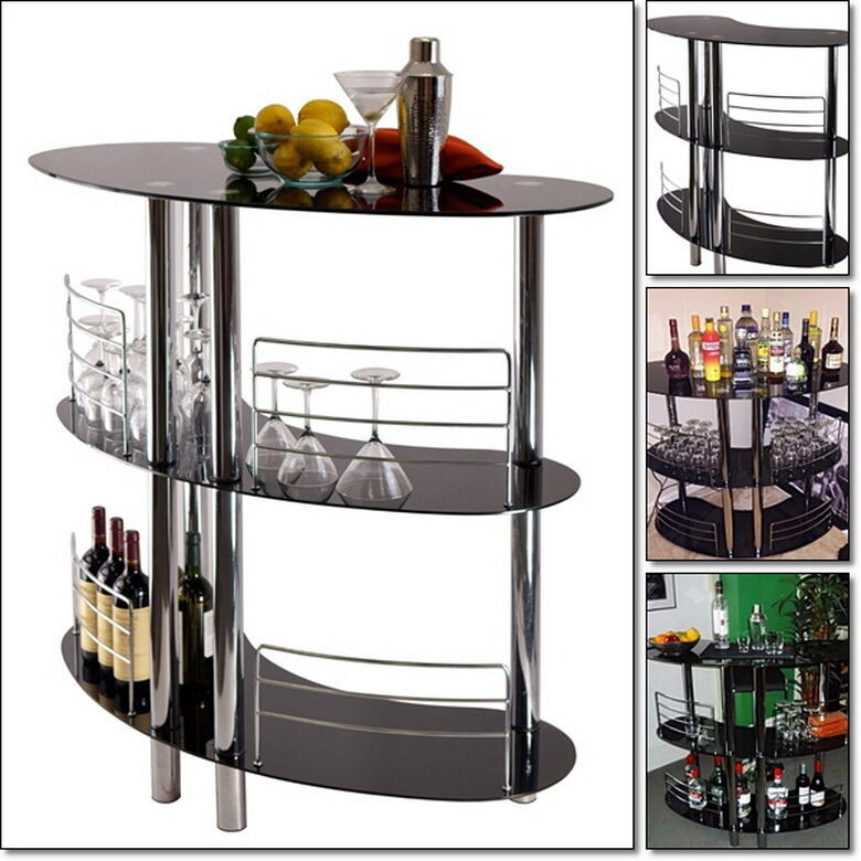 Kitchen Bar With Storage
 Wine Bar Serving Shelves Rack Storage Cabinet Pub Table
