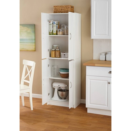 Kitchen Cabinet Organizers Walmart
 Mainstays 4 Shelf Multipurpose Storage Cabinet White