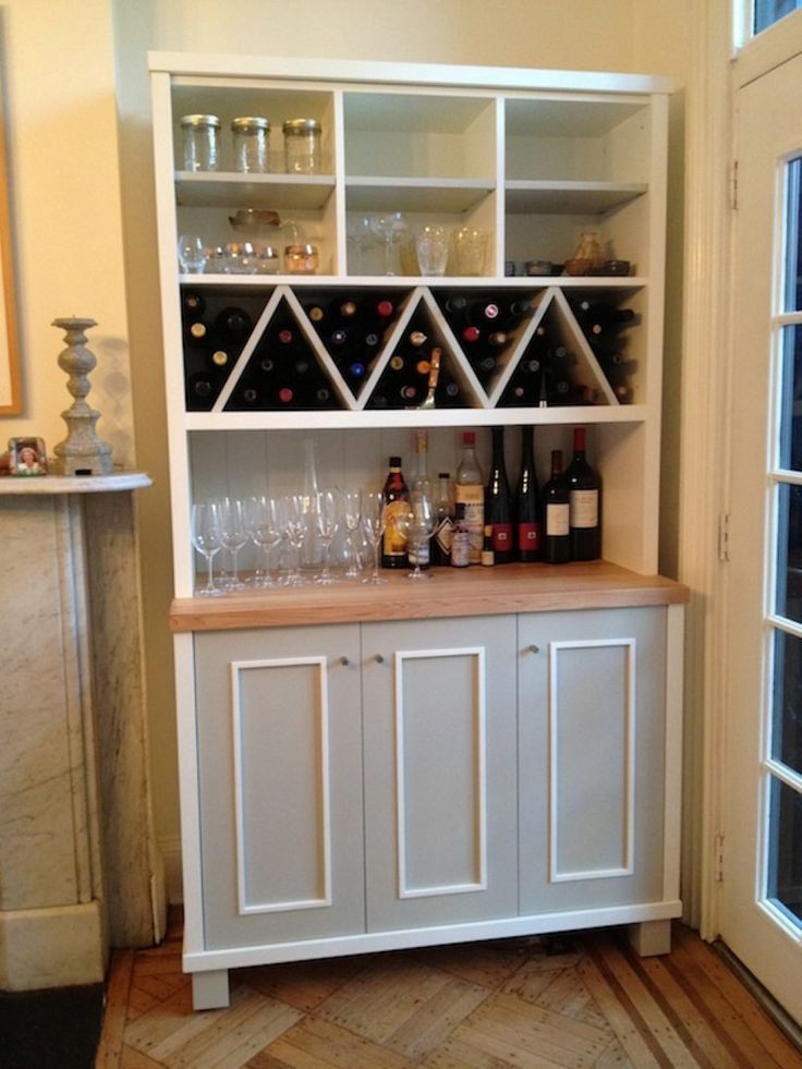 Kitchen Cabinet Storage Unit
 Zigzag Shaped Wine Racks with Multi Purposes Kitchen Wall