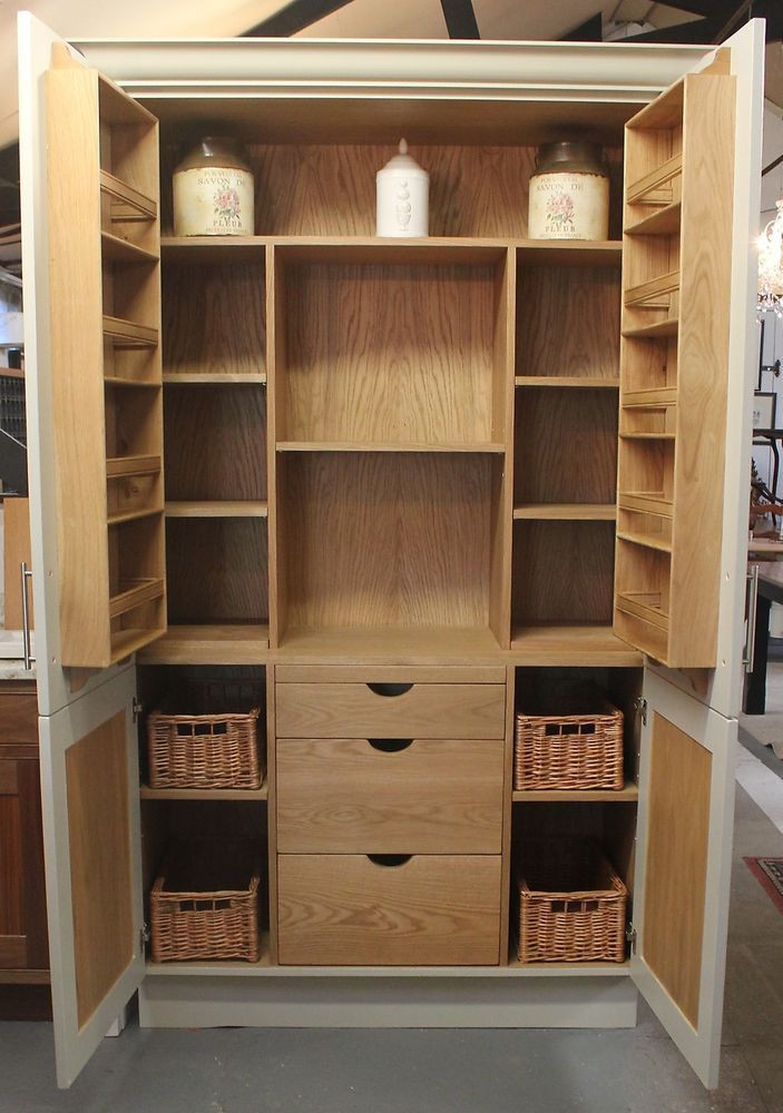 Kitchen Cabinet Storage Unit
 Hand Made Painted Bespoke Kitchen Larder Cupboard Unit in