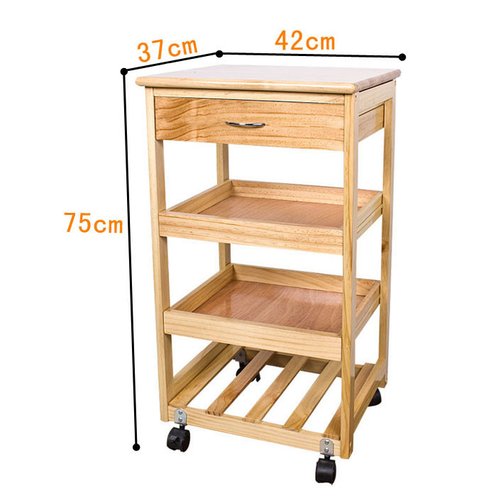 Kitchen Cart With Storage
 Kitchen trolley with Shelves & Drawer Storage wooden