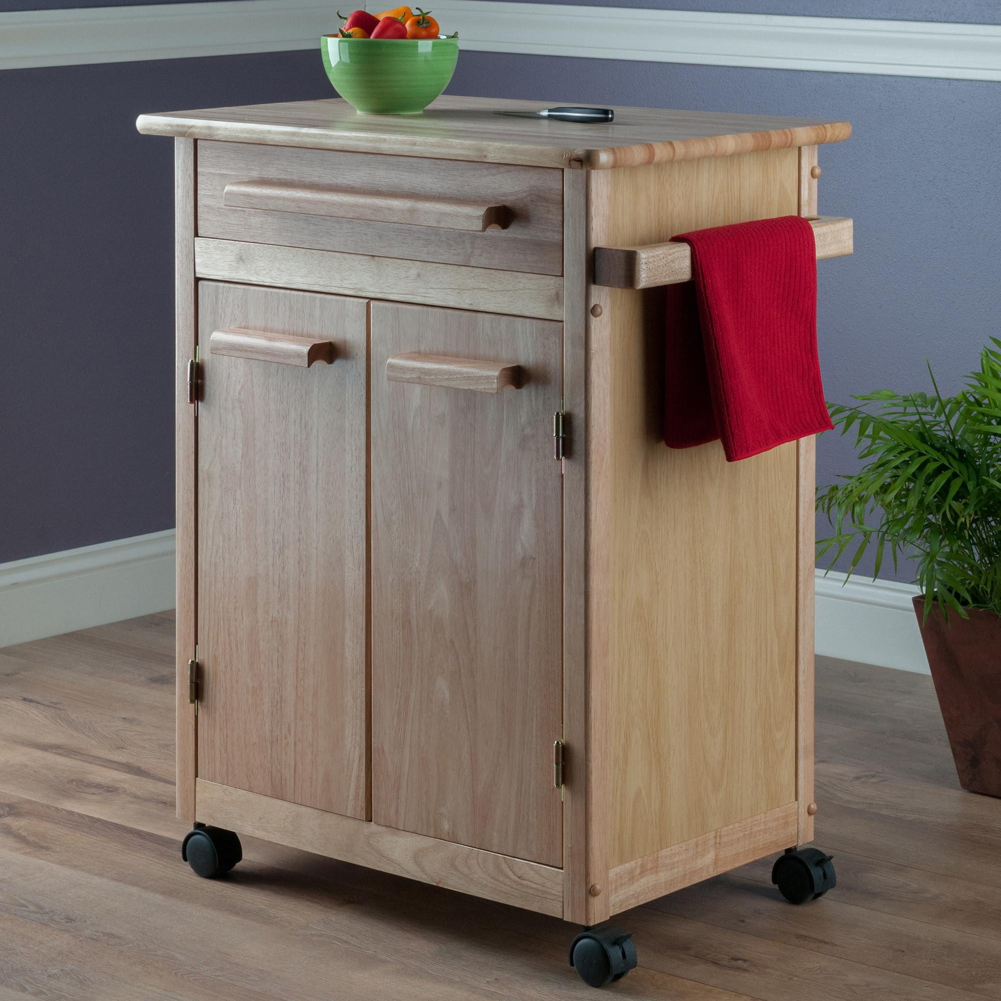 Kitchen Cart With Storage
 Amazon Winsome Wood Single Drawer Kitchen Cabinet