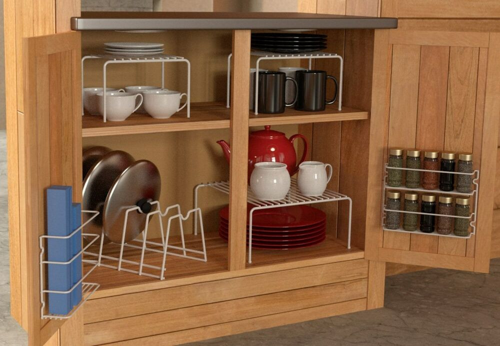 Kitchen Cupboard Storage
 6 Piece Kitchen Cabinet Pantry Shelf Organizer Door