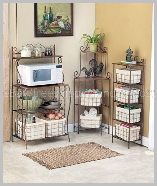Kitchen Storage Basket
 Metal Corner Shelves Organizer Kitchen Storage with