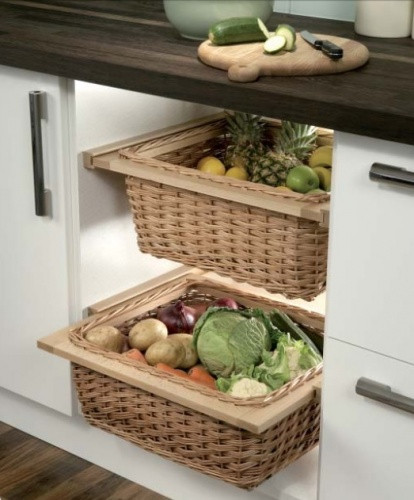 Kitchen Storage Basket
 Wicker Kitchen Baskets For 400 600 mm Width Cabinets With