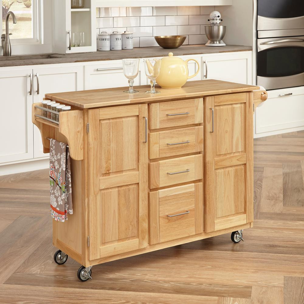Kitchen Storage Carts
 Home Styles Natural Kitchen Cart With Storage 5089 95