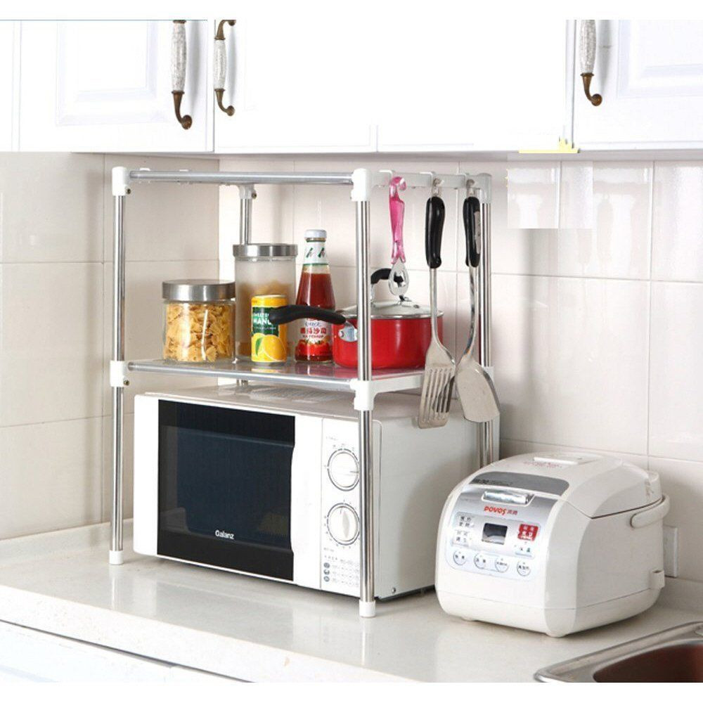 Kitchen Storage Shelf
 Multifunction Microwave Oven Stainless Steel Shelf Kitchen