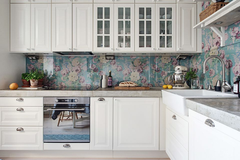 Kitchen Wallpaper Backsplash
 13 Removable Kitchen Backsplash Ideas