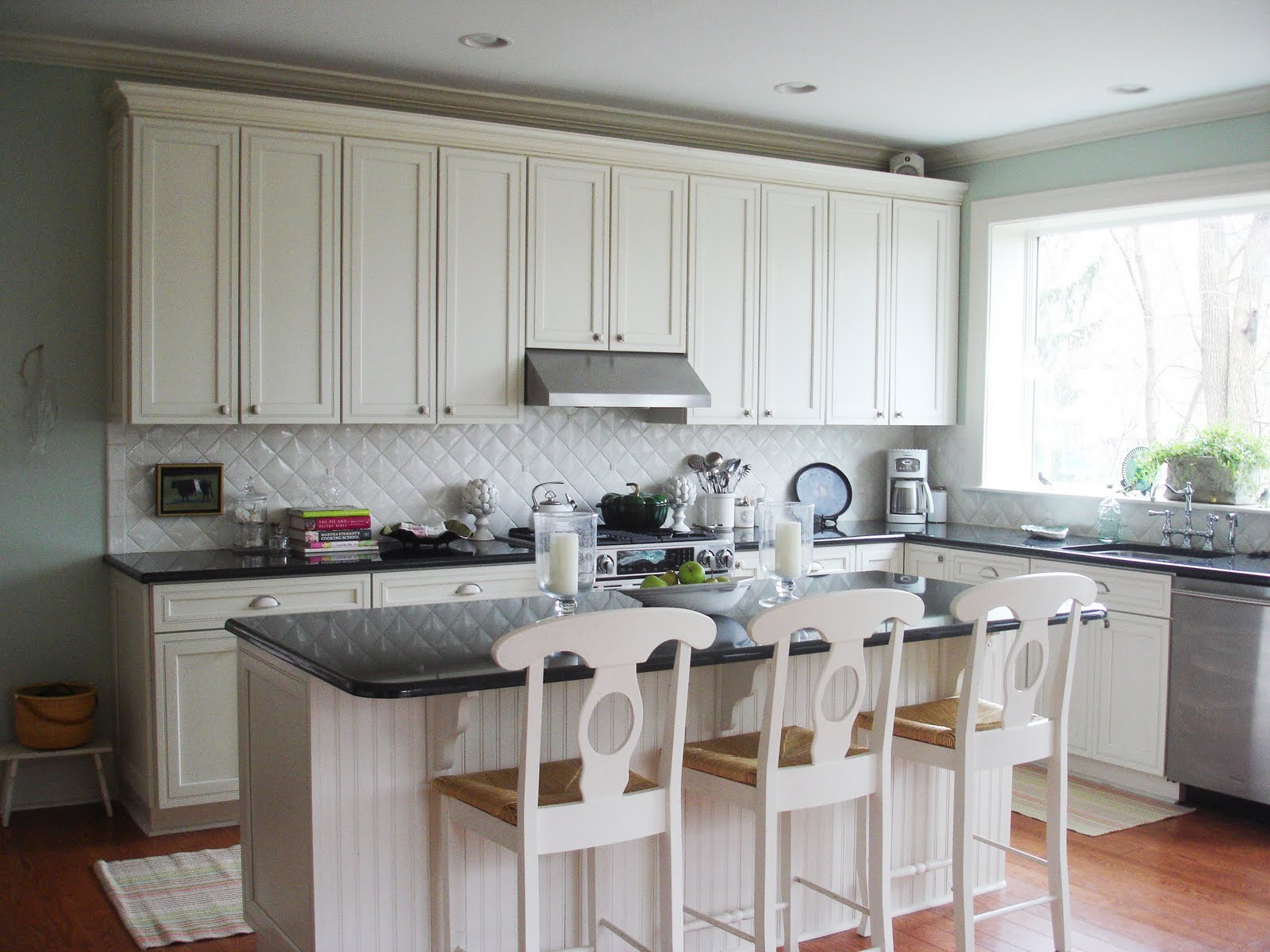 Kitchen White Backsplash
 A Big Thank You to Cococozy