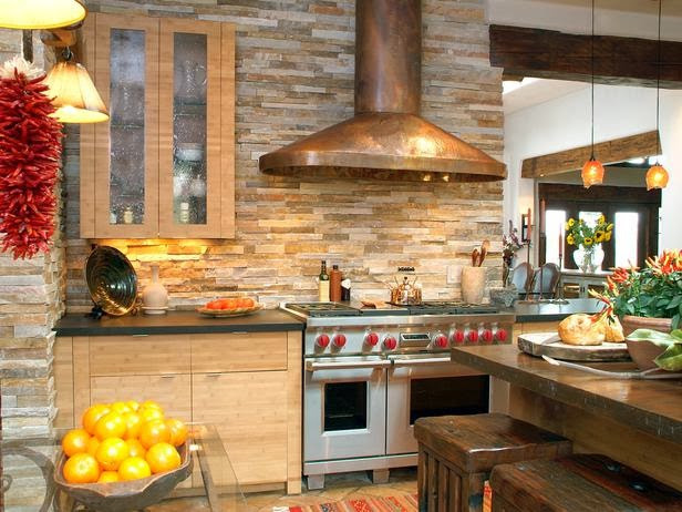 Kitchen With Stone Backsplash
 Modern Furniture 2014 Colorful Kitchen Backsplashes Ideas
